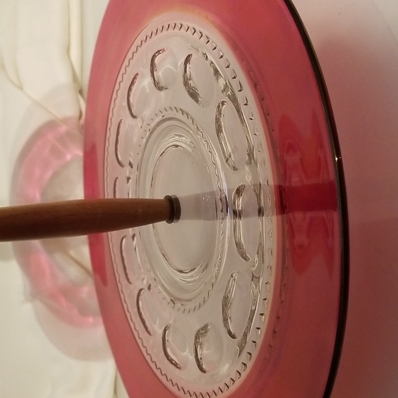 Vintage King's Crown Ruby-Flashed 2-Tier Tidbit Serving Tray - Picture 15 of 17
